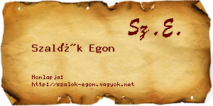 Szalók Egon névjegykártya
